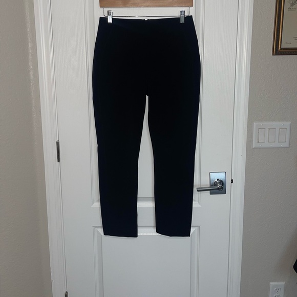 CAbi Dinner Trousers #4130 High Rise Rear Zip Tapered Leg Pants Black Stretch 4 - Picture 2 of 12